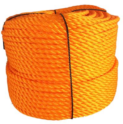 China Orange Agriculture Polyethylene Rope , 3 Strands Twisted PE Rope For Phiippines Markets for sale