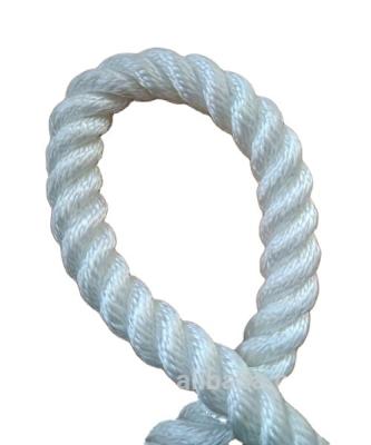 China White Polyester PP Fiber 3 Strand Twist Rope High Tensile Nylon Rope For Sale for sale