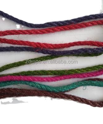 China Antistatic Natural Jute Material Dyed Jute Rope 6mm Made In China for sale