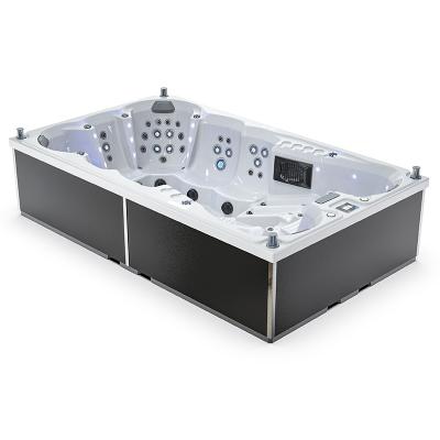 China Beautiful Design Bath Spa Hydraulic Freestanding Massage Bathtub 9 People Hot Tub For Family for sale