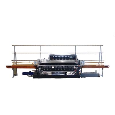 China Building Material Shops SANKEN SKB-9 PLC CE Mirror Making Glass Straight Line Edging Beveler Polishing Grinding Beveling Machine for sale