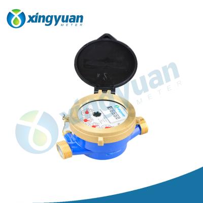 China Single-jet Brass Vane Wheel Water Meter Sealed Liquid for sale