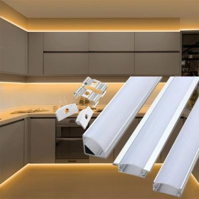 China LED Corner Aluminium Profile Lights Cabinet Lamp Led Strip Light Channel Aluminium Extrusion Housing Channel for sale