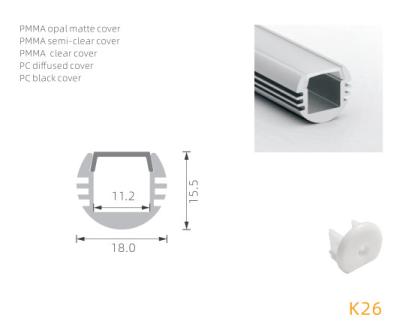 China 100lm/W 2m Anodized Led Aluminum Profile 6063 Alloy For Tube Light for sale