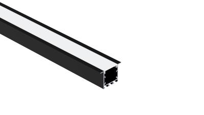 China W35*H35mm LED Aluminium Extrusion Profiles Recessed Mount With PC Diffuser for sale