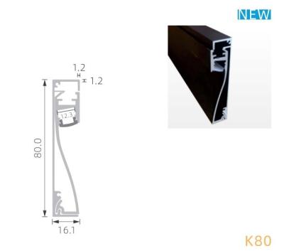 China T5 6063 IP20 Aluminum LED Wall Profile Sandblasting With Plastic Diffuser for sale