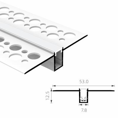 China T5 6063 PC PMMA Recessed Led Aluminum Extrusion 5mm PCB For Drywall for sale