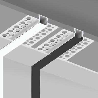 China ROHS LED Plasterboard Profile Extrusion Housing For Ceiling Lighting for sale