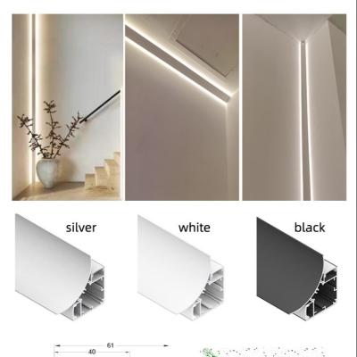 China Corner Extrusion T8 Led Strip Aluminium Profile With Pc Diffuser Cover Lampshade for sale