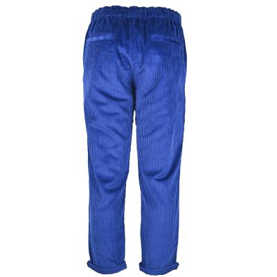 China Custom Anti-wrinkle spring twill pants blue corduroy loose trousers for men loose cargo pants men for sale