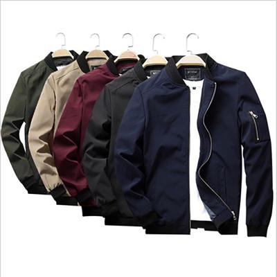 China Breathable Wholesale Custom Colored Men Jackets Slim Fit Casual Bomber Jackets for sale