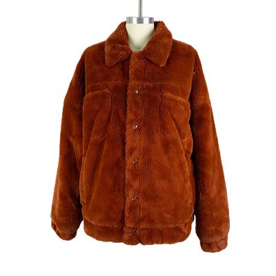 China 100% Thick Zipper Faux Fur Jackets Polyester Faux Fur Men Jackets Plus SizeWinter Breathable Windproof for sale