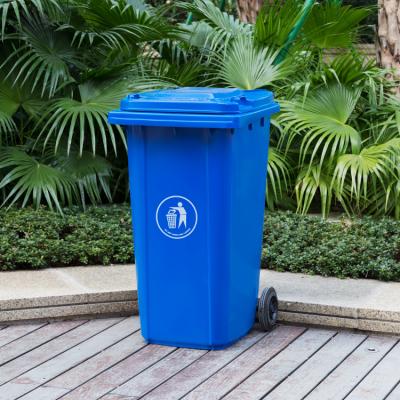 China Sustainable Outdoor Plastic Waste Bin Trash Can 120l Waste Bins for sale