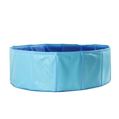 China PVC Viable Durable Collapsible Pet Bathtub Small Dogs Cats Wash Body Blue Pool Shower Basin Bathtub for sale