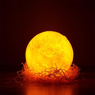 China Moon Lamp AGQ Ageqi Moon Lamp Moon Light Night Touch Light for Kids Gift 3D Touch Control Shine Printed Warm Cool White Moon Lamp for sale