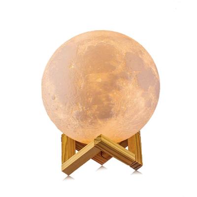 China Mini 8-15cm Moon Lamp China Factory Price Direct Glowing 3D Moon Night Light Lamp Two Color for sale