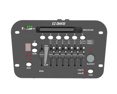 China 2.4G Wireless Transmitter& Battery Operated Include 12CH Mini Dmx 512 Wireless Dmx Battery Operated 2.4GHz Controller Lighting Console LED Stage Lighting Controller for sale