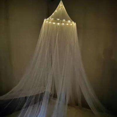 China Folded Children Hanging Bed Canopy With Led Lights To Fit Normal Crib Bed Netting Foldable Mosquito Net for sale