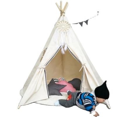 China Kids Soft Indian Tent Cotton Tent Teepee Indoor Indoor Outdoor Pines Kids Teepee for sale