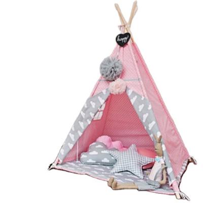 China Toy High Quality Cotton Kids Tent Soft Tent Indoor Outdoor Toy House Teepee for sale