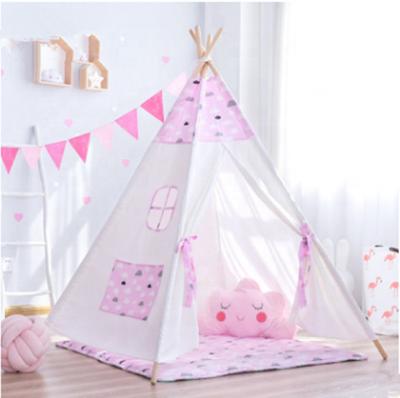 China Kids Indoor Outdoor Tent Cotton Cut Kids Play Teepee Indoor Outdoor Tent for sale