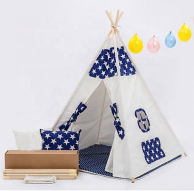 China Toy High Quality Cotton Soft Tent Kids Tent Indoor Outdoor Toy Teepee House for sale