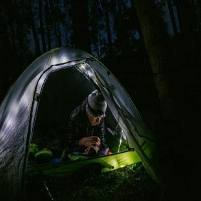 China Large Camping Tent Portable Waterproof Outdoor Camping Tent With LED Strip Light for sale