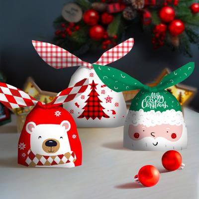 China Disposable Christmas Ornaments Gift Bag Candy Bag Cartoon Handbag Christmas Gift Bag for sale