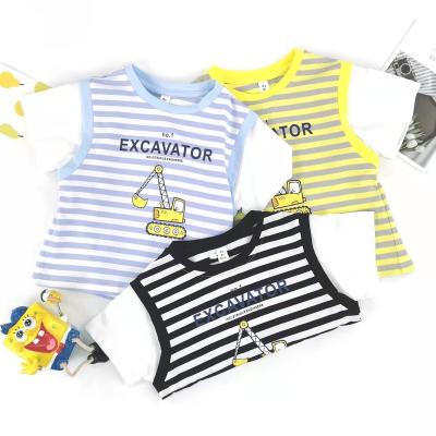 China Breathable factory sells short sleeve printed short sleeve boy's summer children's cartoon t-shirt children's clothing stripe T-shirt for sale