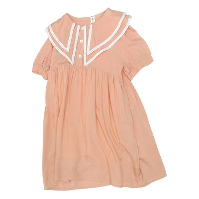 China 2022 Anti-wrinkle children's clothing girls retro dress girl supplier designer sweet summer wholesale for sale