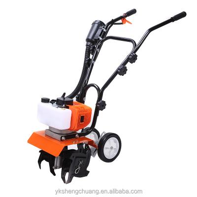 China Farms Hogh Quality Mini Machine Two Stroke Power Blue Red Tiller Cultivator for sale