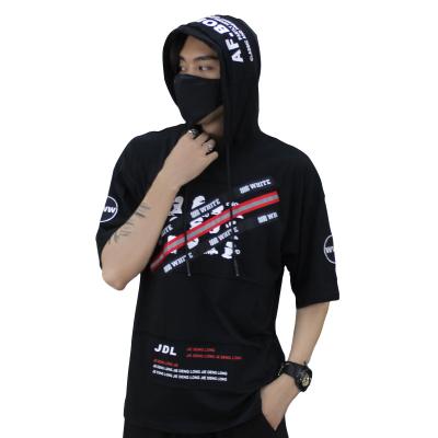 China Anti-wrinkle Multi-patch Reflective Stripe Design Summer Boys Clothing Tee Drop-Shoulder Quilting Sleeve Plus Size Men's T-shirts for sale