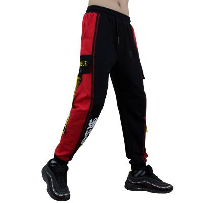 China Anti-Wrinkle Sliver Design Men Detachable Cargo Pants With Pockets Side High Quality Color Block Waist Pants Men Plus Hip Hop Streetwear for sale