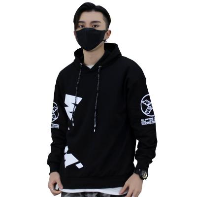 China Anti-wrinkle Wholesale High Quality Custom Color Block Street-Wear Oversized Men Knitted Printed Hoodie Clothing Manufactures Men's Hoodies for sale