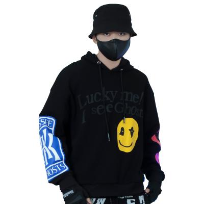 China Anti-wrinkle Wholesale Winter Clothing Design Of Smile Printed American-style Street Trends Thick Hoodies Custom Plus Size Men's Hoodies for sale