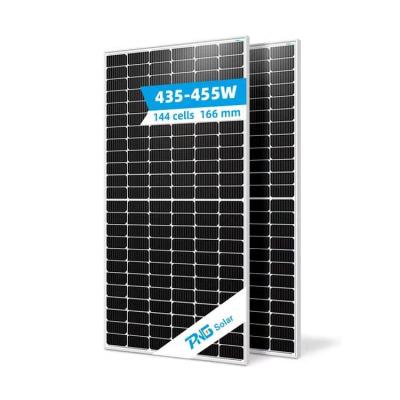 China Factory price mono solar panel 440w 450w 460w png 24v 48v fire OEM box with TUV/CE certification 166mmx83mm for sale