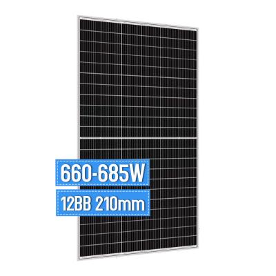 China PNG/Trina PV 640W 650W 655W 660W 132 Half Cell Solar Panel Commercial Solar Mono Bifacial Solar Power Panels for sale