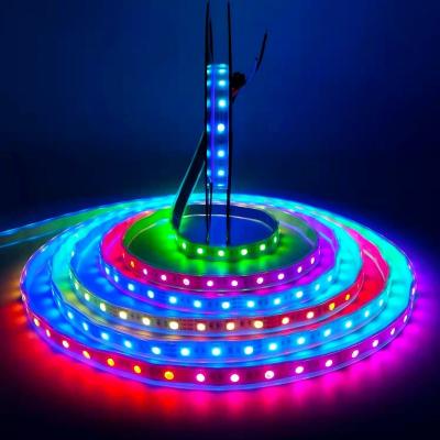 China LANDSCAPE manufacturer's direct-selling WS2818b tube canopy led strip light mirror-color 5v 30/60/144 LED IC integrated marquee light for sale