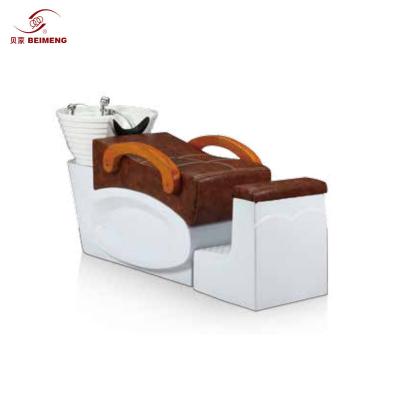 China BEIMENGSimple Modern Stylish High Density Sponge Beauty Hair Salon Bed Furniture Shampoo Chair for sale