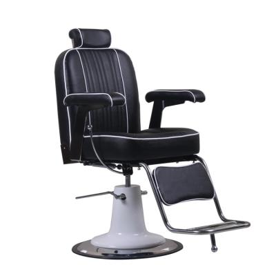 China Modern Extended Hydraulic Styling Barber Chair Pump Salon Leather Barber Chair for sale