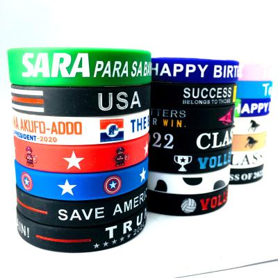 China All Promotional Wristband Logo Wholesale Custom Silicone Wristband Wristband for sale