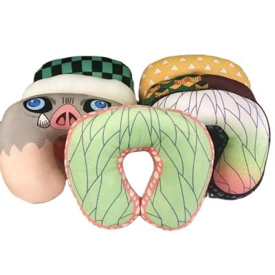 China Plush Demon Slayer Apricot Shoulang 31*24Cm U-Shape Travel Pillow U Neck for sale