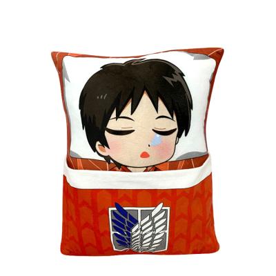 China Custom Cute Plush Customized Tile Cover Sergeant Allen Mikasa 35*26Cm Cartoon Seat Attacking Giant Cushion For Childrenlike for sale