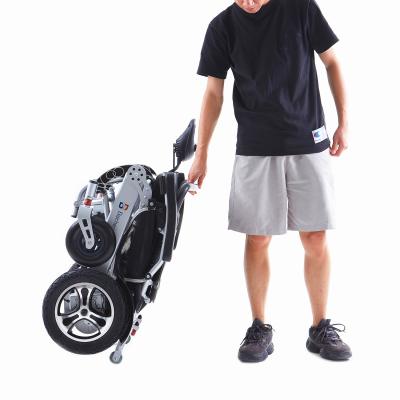 China 2021 Hot Selling Amazon Lightweight Wheelchair Power Folding Remote Control Wheelchair 103*63*98cm for sale