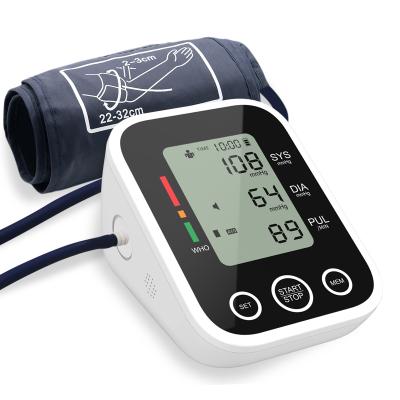 China Plastic CE Approved LCD Display 1mmHg/0.1kPa Sphygmomanometer Blood Testing Equipments Arm Blood Pressure Monitor for sale