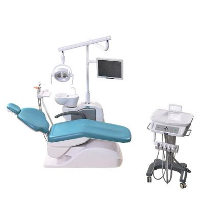 China CE Convinent Luxury Cast Metal Dental Equipments Full Steel Easy Cleaning Dental Chair for sale