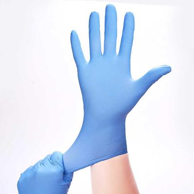 China Multi-Functional Universal Free Disposable Mittens Safety Household Powder Blue PVC Disposable Mitts for sale