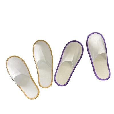 China Logo Closed Toe Pull Wool Disposable Slippers Disposable Spa Slippers Lightweight Customized Disposable Slippers For Hotel for sale