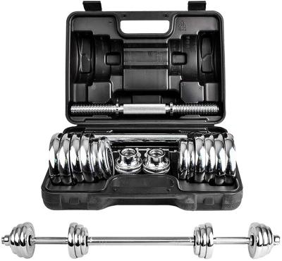 China Home use 15/20/30 kg chome dumbbell adjustable set dumbbells 30 kg for sale