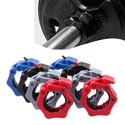 China Non-slip Fitness Accessories Weightlifting Plastic Barbell Collars for sale